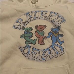 Junk Food Clothing light yellow  Hoodie with Dancing Bears